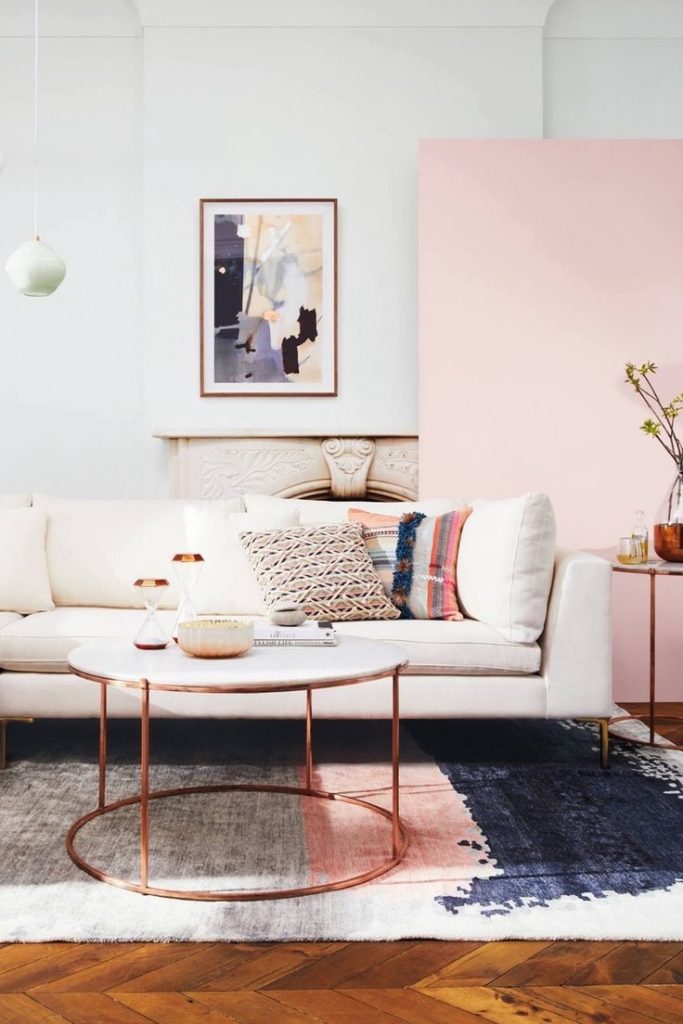 Colour Themed Room : Rose Gold Living Room - Sharehook