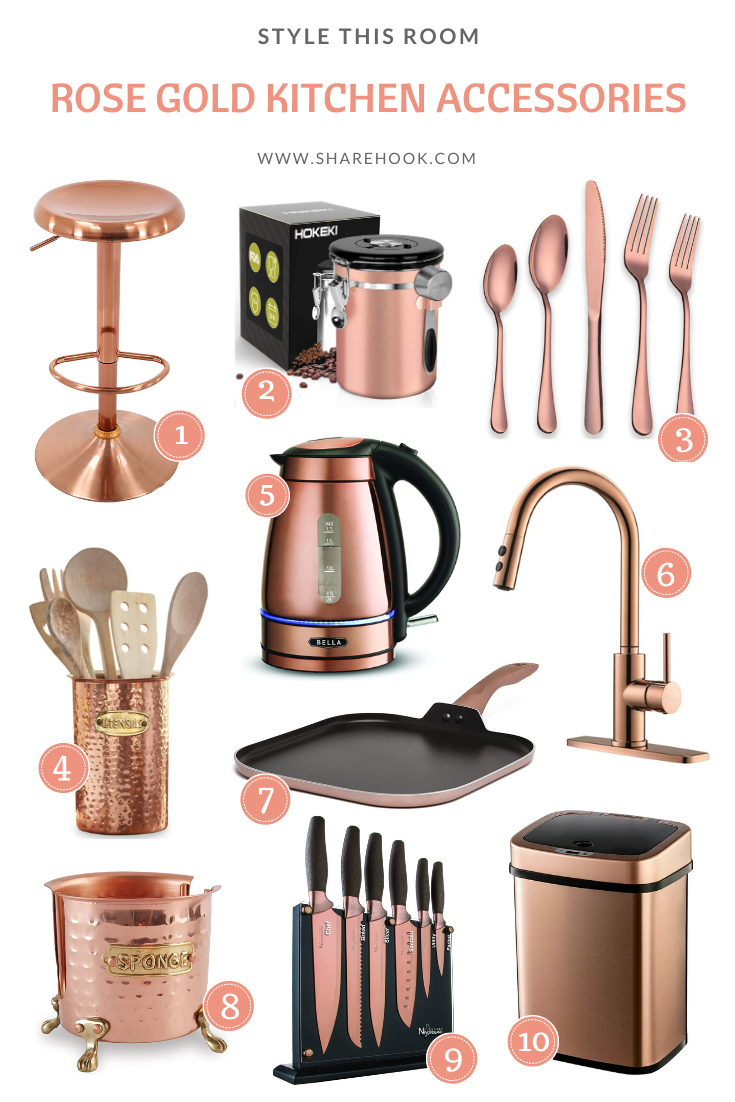 rose gold kitchen tap with pull out