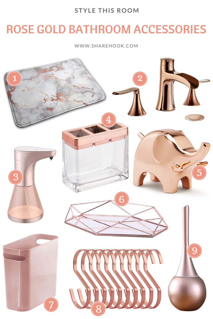 9 Classy Rose Gold Bathroom Accessories You Will Love - Sharehook