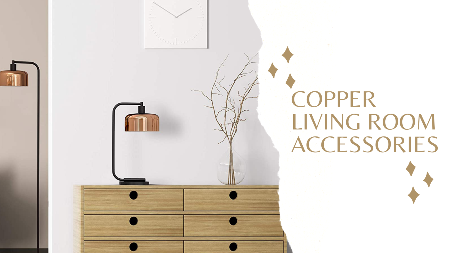 copper living room accessories next