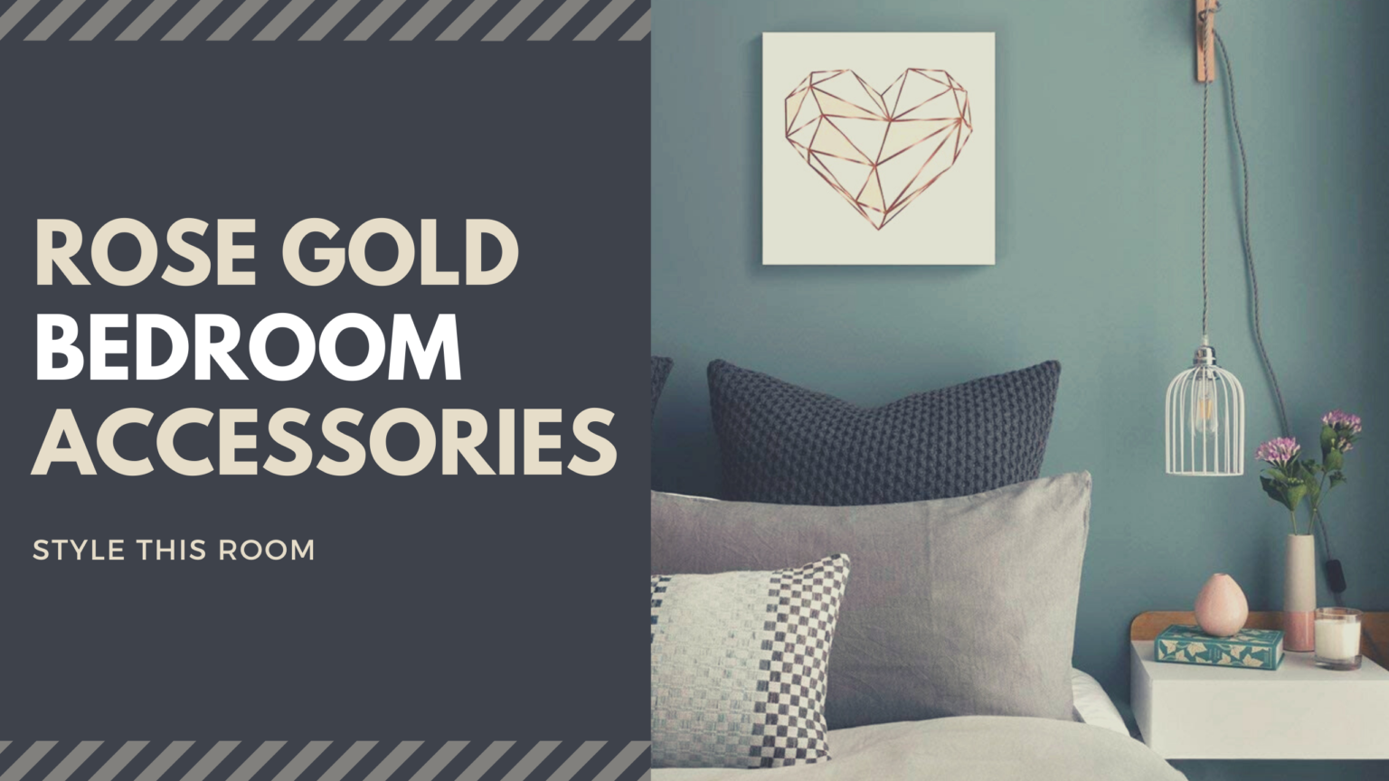 Rose gold bedroom accessories